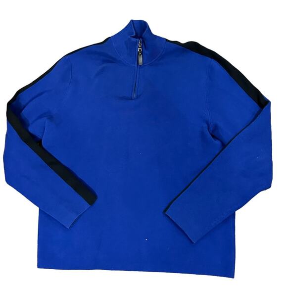 Vintage Polo Ralph Lauren Mens Large Royal Blue Zip Turtleneck sweater - Picture 1 of 5